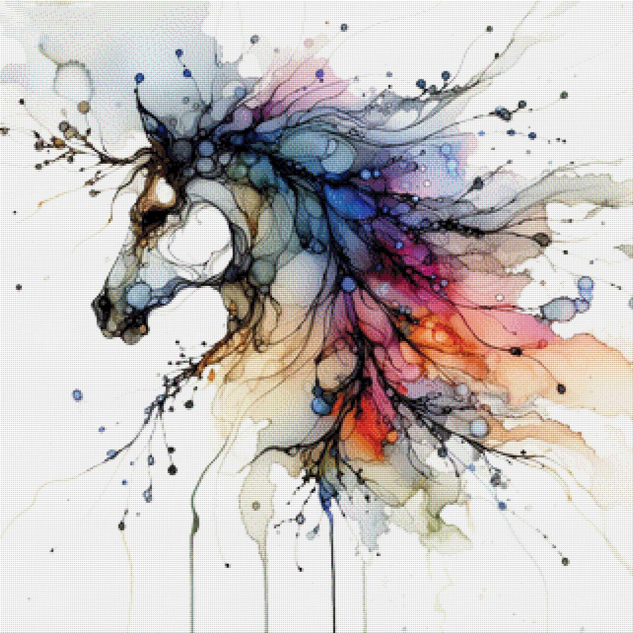 Pferd Aquarell - Diamond Painting