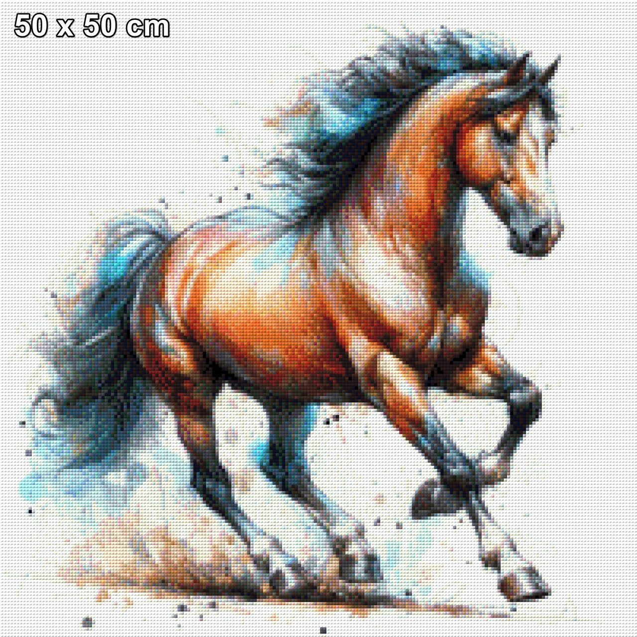 Braunes Pferd Zeichnung - Diamond Painting