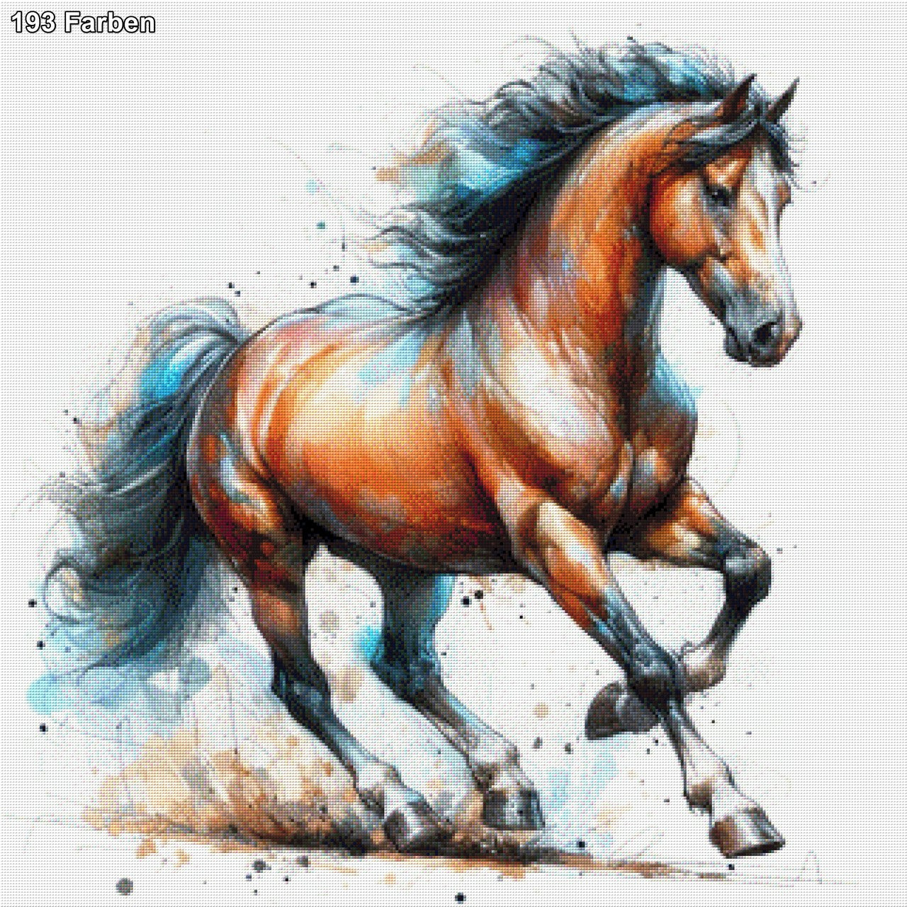 Braunes Pferd Zeichnung - Diamond Painting