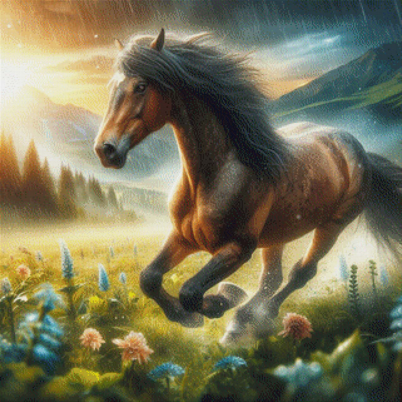 Running Horse - Diamond Painting