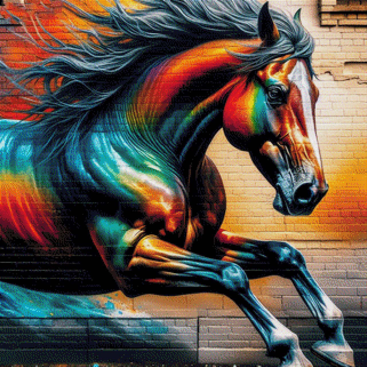 Streetart Mustang - Diamond Painting