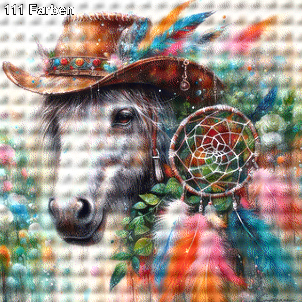 Pferd mit Traumfänger - Diamond Painting