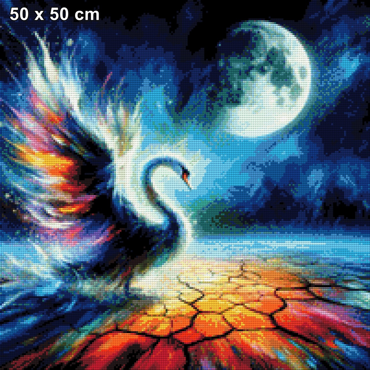 Schwan bunt - Diamond Painting