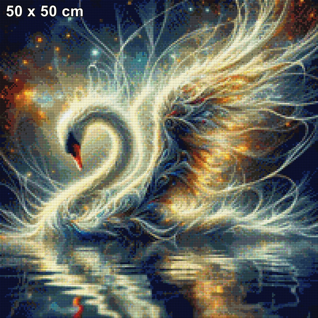 Schwan im Orbit - Diamond Painting