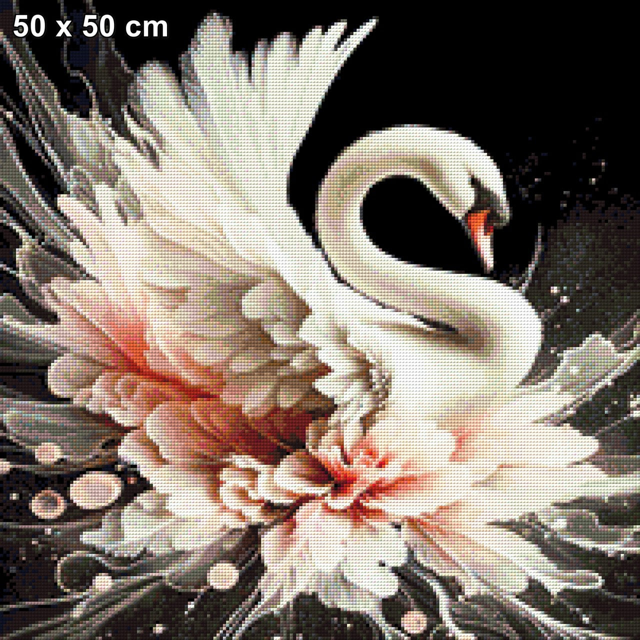 Schwan Rosa - Diamond Painting