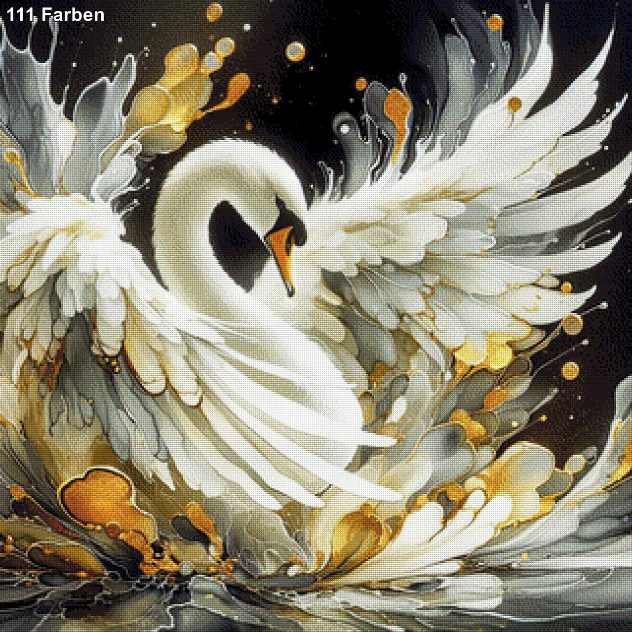 Tanzender Schwan - Diamond Painting