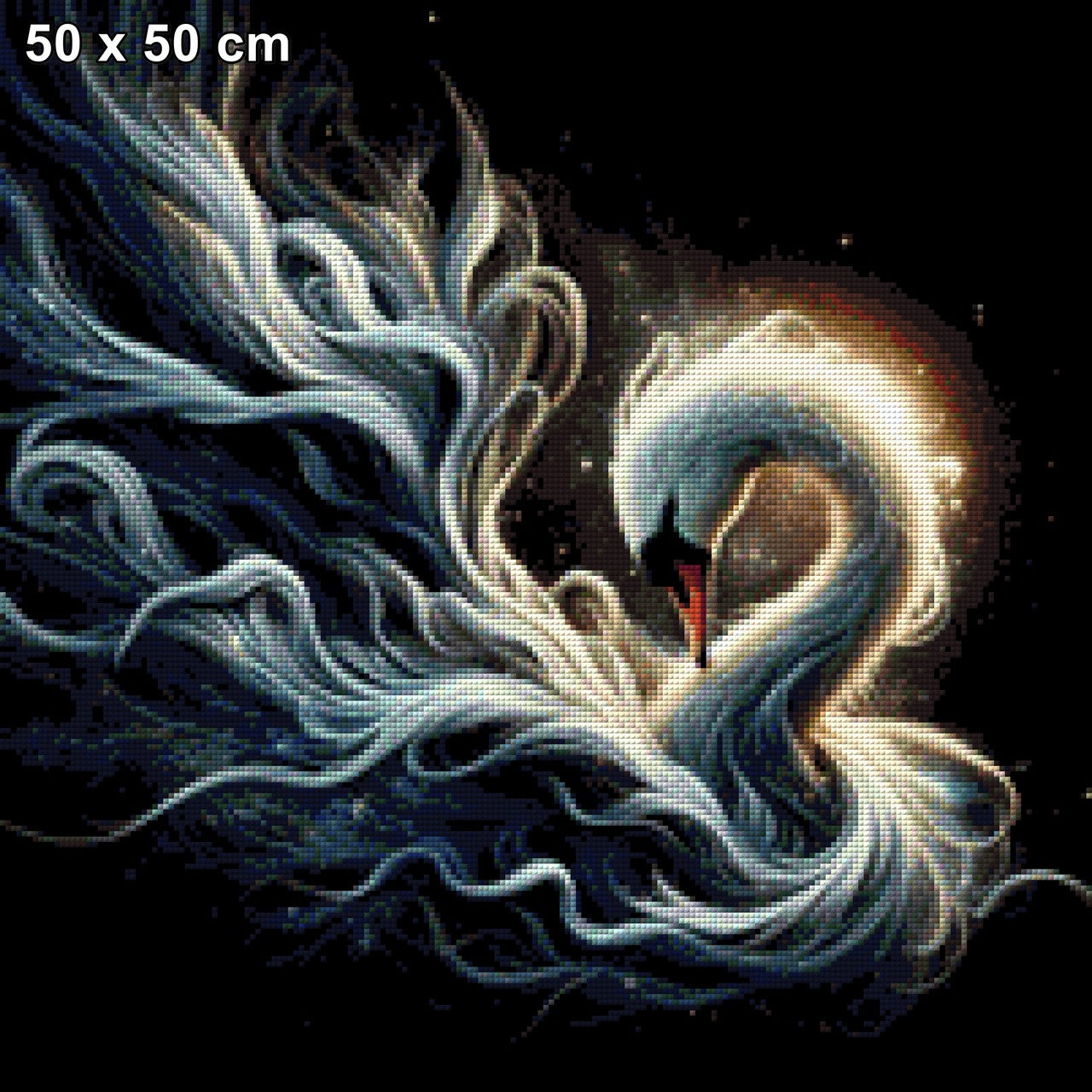 Leuchtender Schwan - Diamond Painting