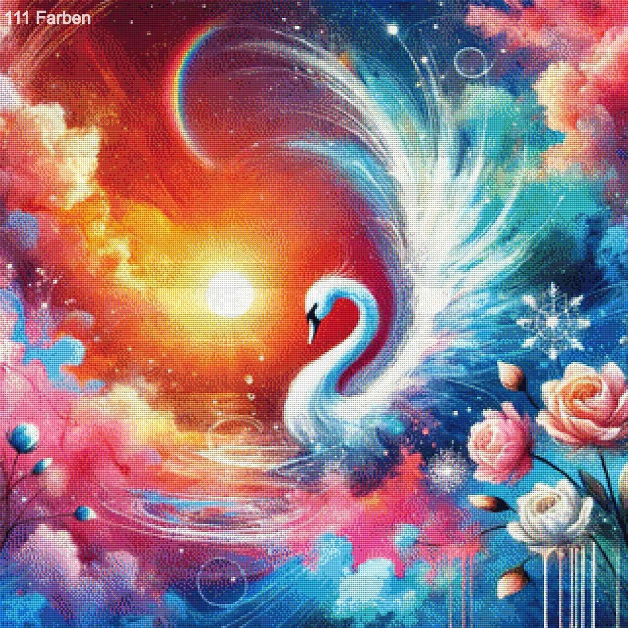 Rainbow Schwan - Diamond Painting