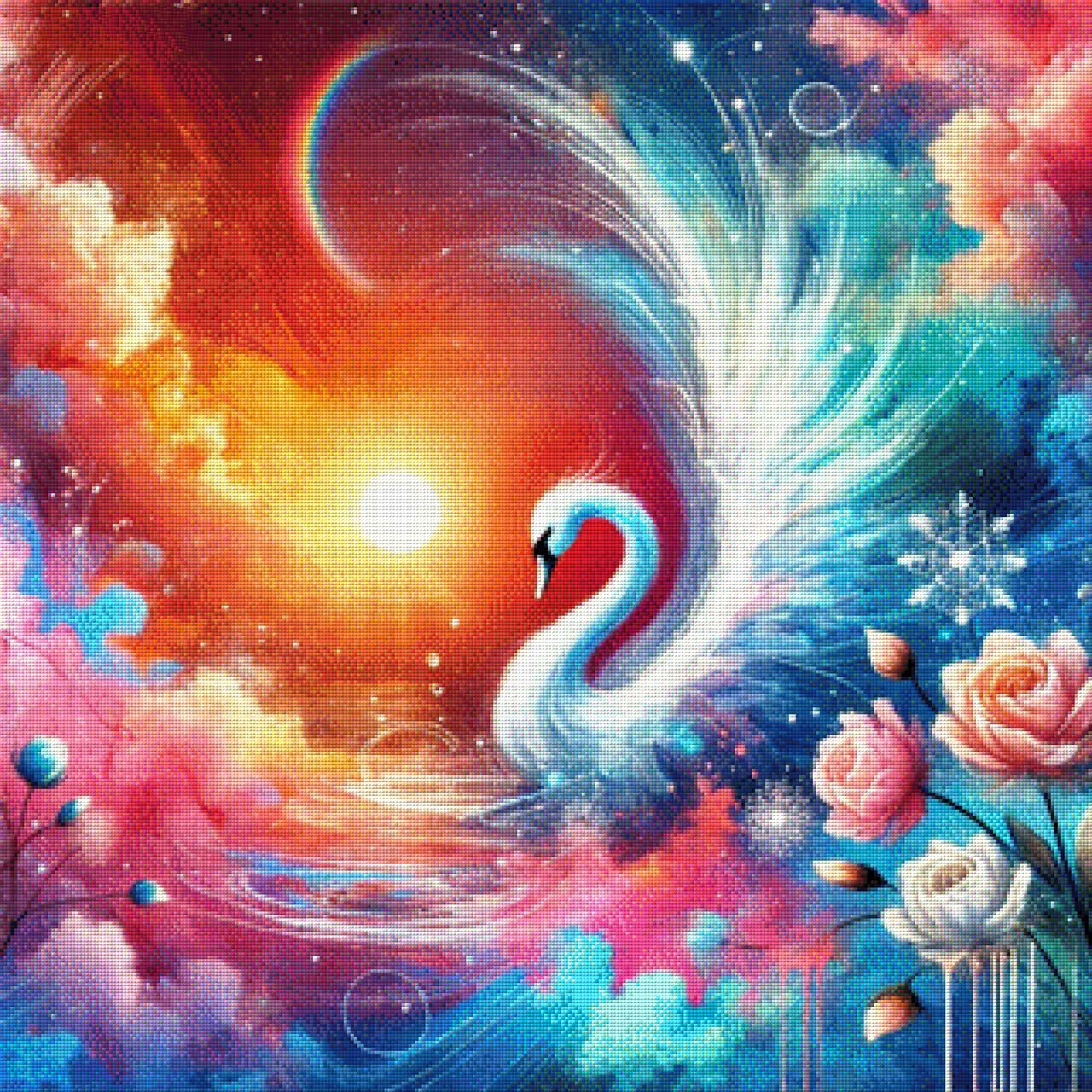 Rainbow Schwan - Diamond Painting