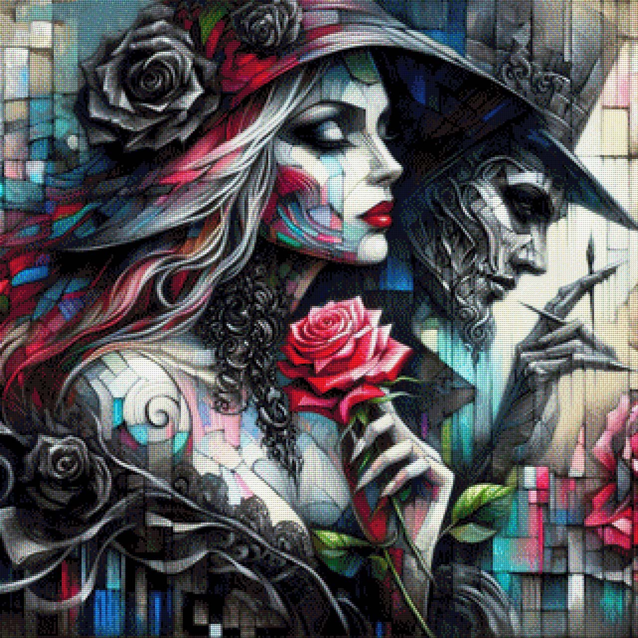 Hexenpaar - Diamond Painting