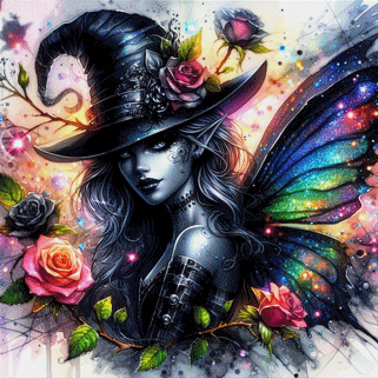 Schwarze Fee - Diamond Painting