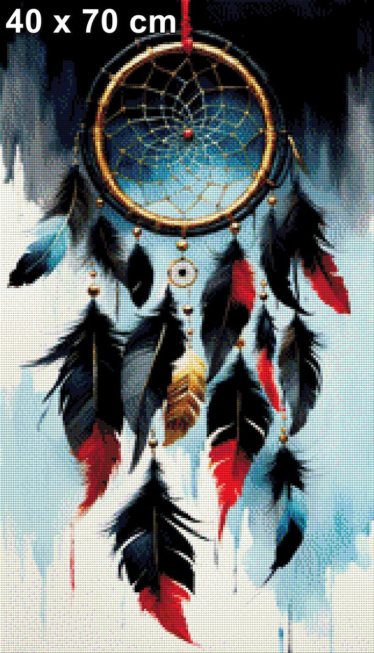 Schwarzer Traumfänger - Diamond Painting