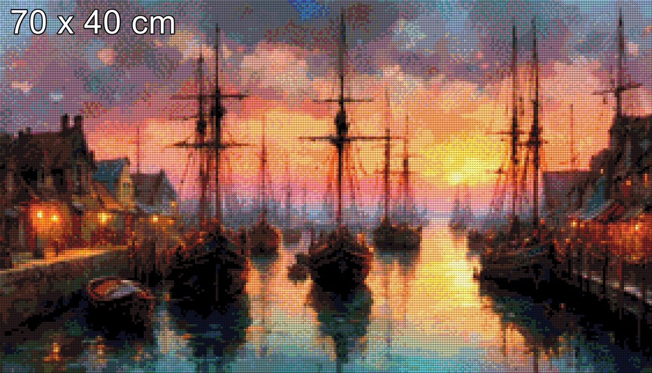 Mystischer Hafen - Diamond Painting