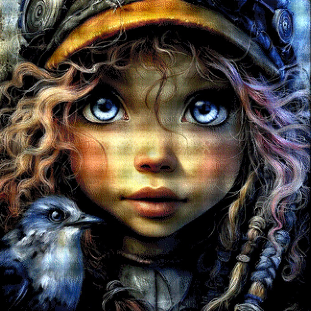 Raven Girl - Diamond Painting