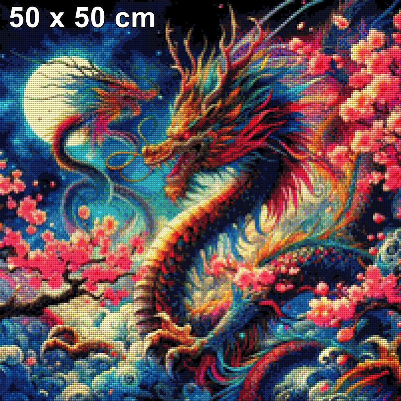 Bunter Drache - Diamond Painting