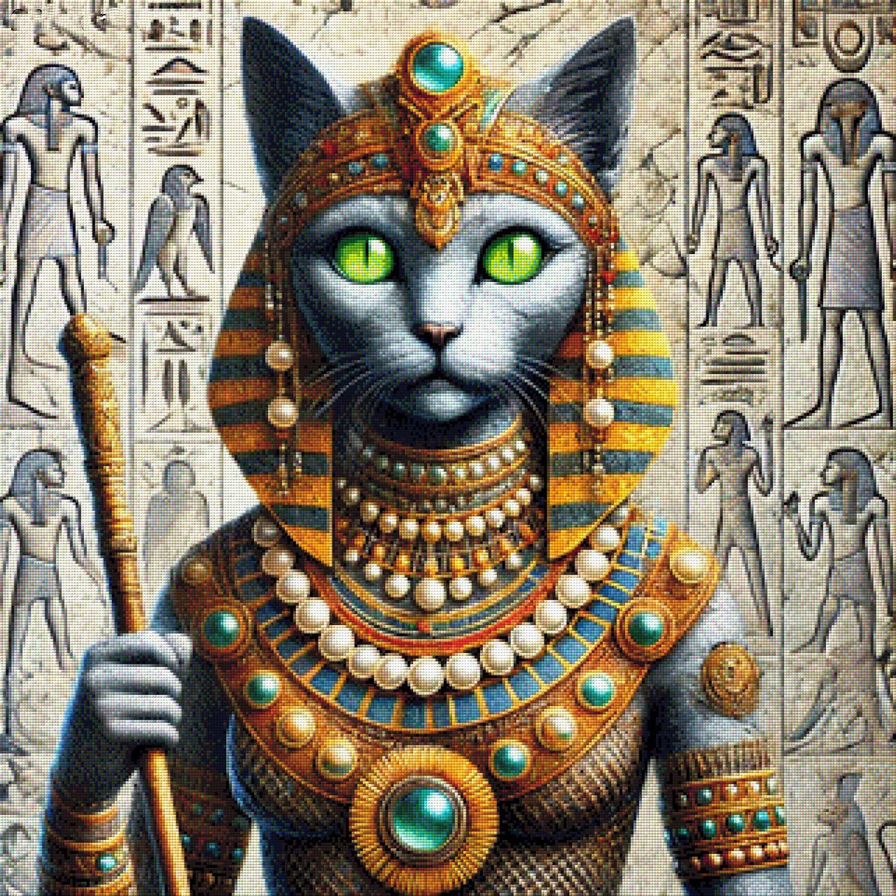 Ägyptische Katze - Diamond Painting