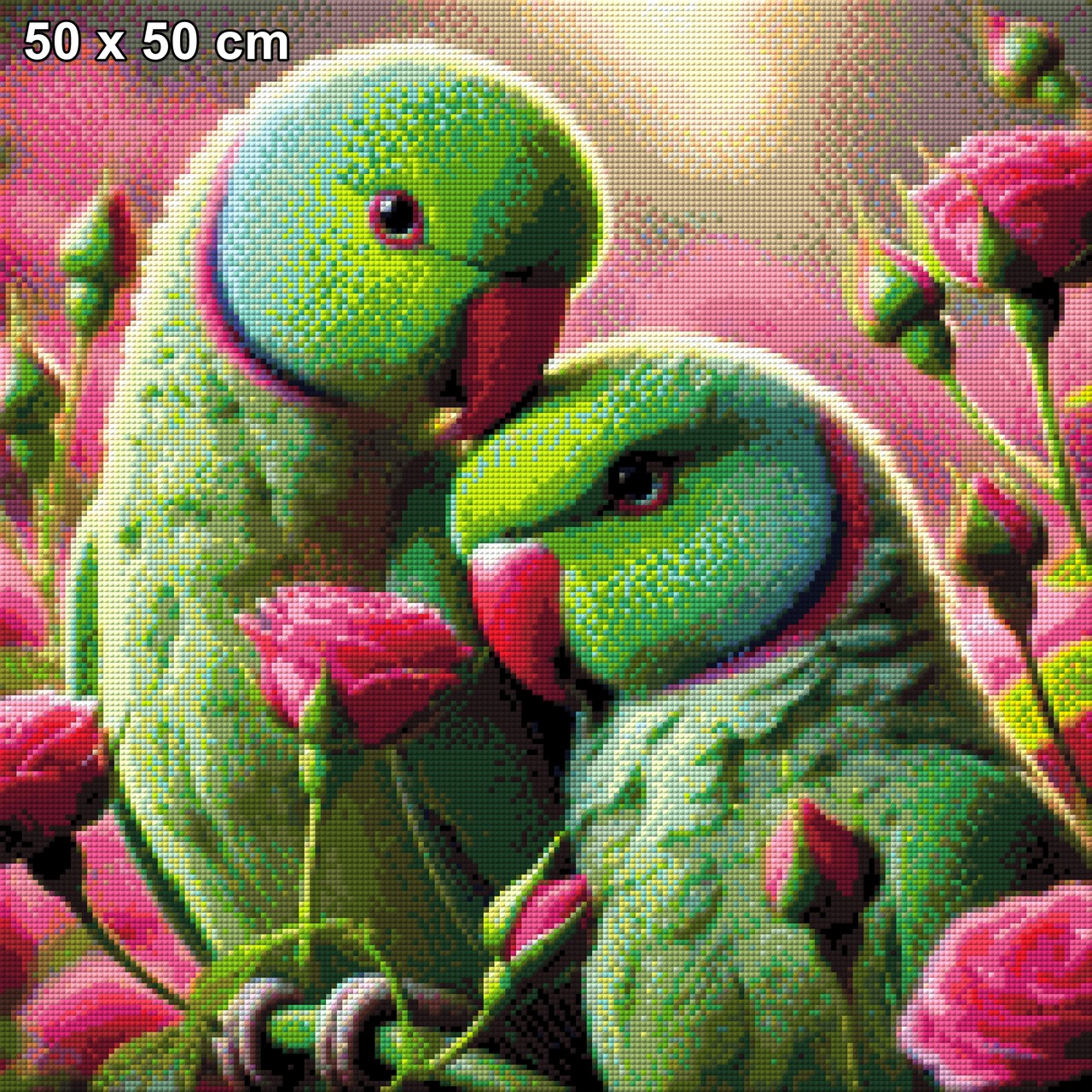 Grüne Sittiche - Diamond Painting