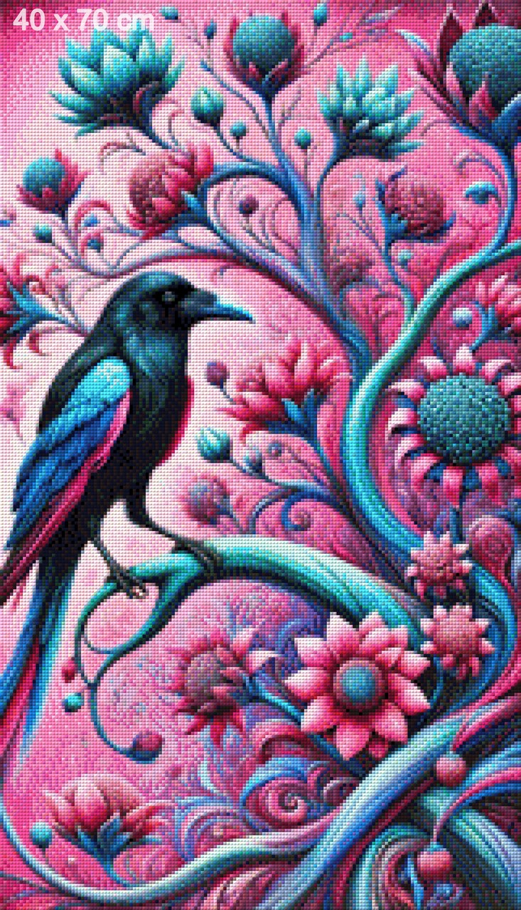 Bunter Rabe - Diamond Painting