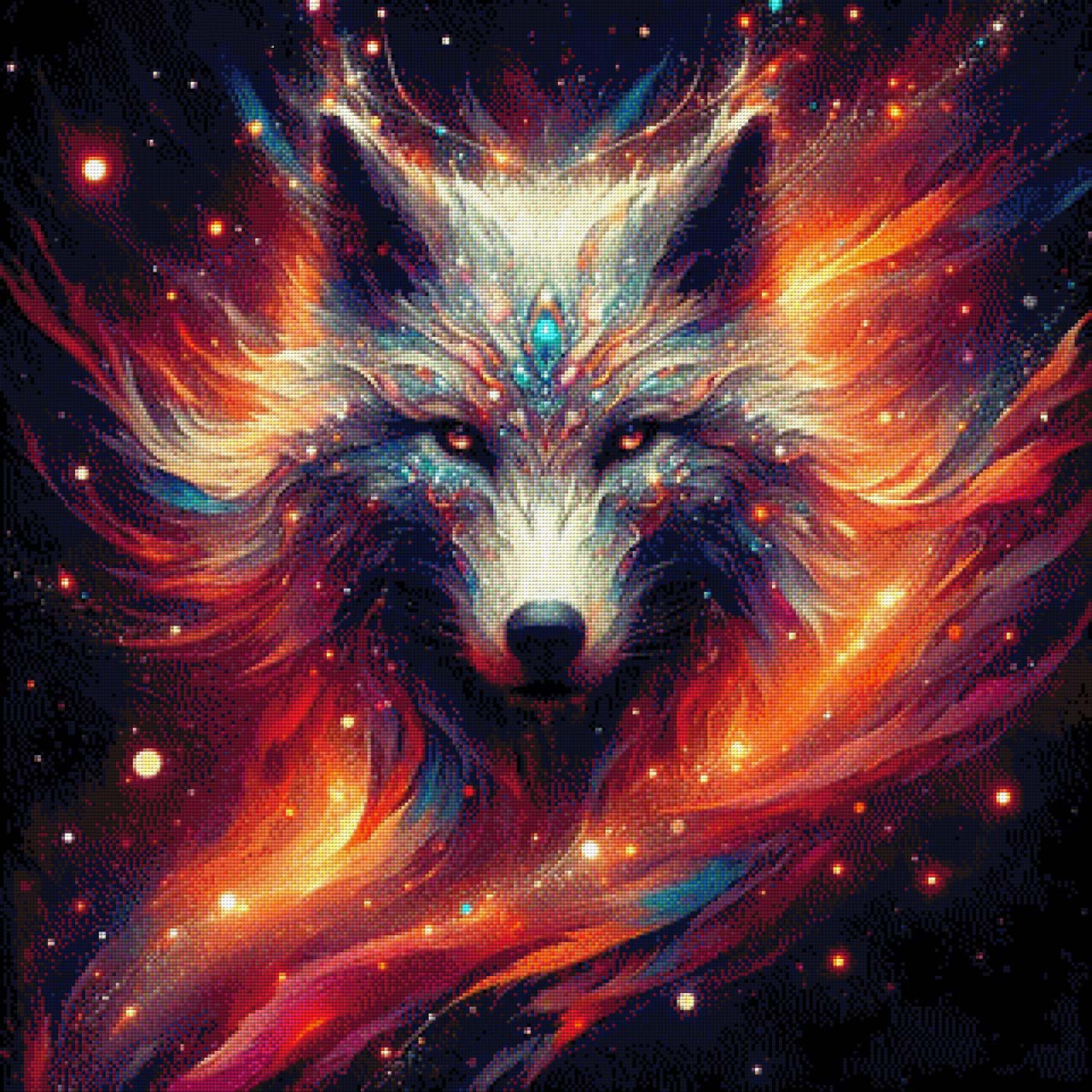 Colorful Wulf - Diamond Painting