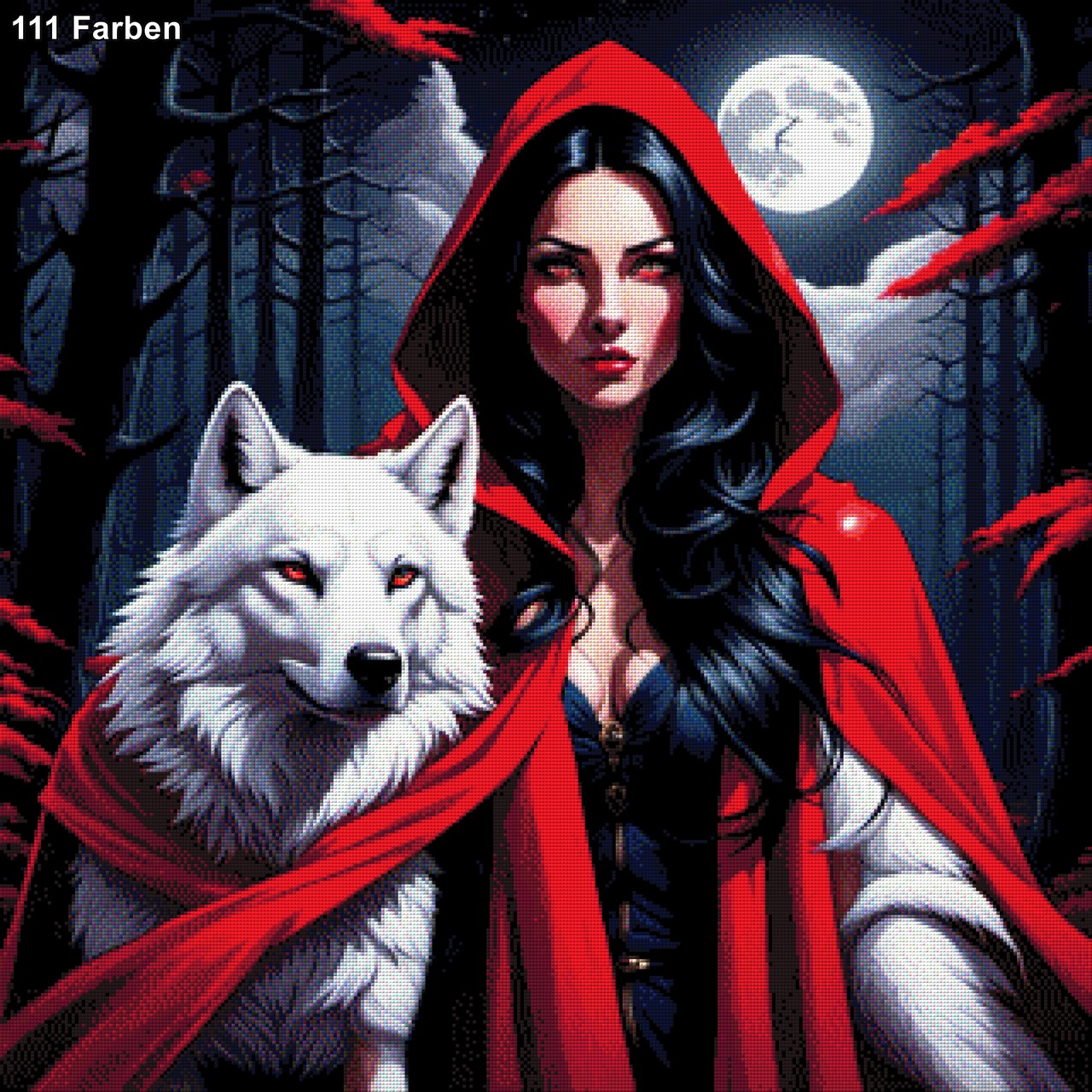 Rotkäpchen mit Wolf - Diamond Painting