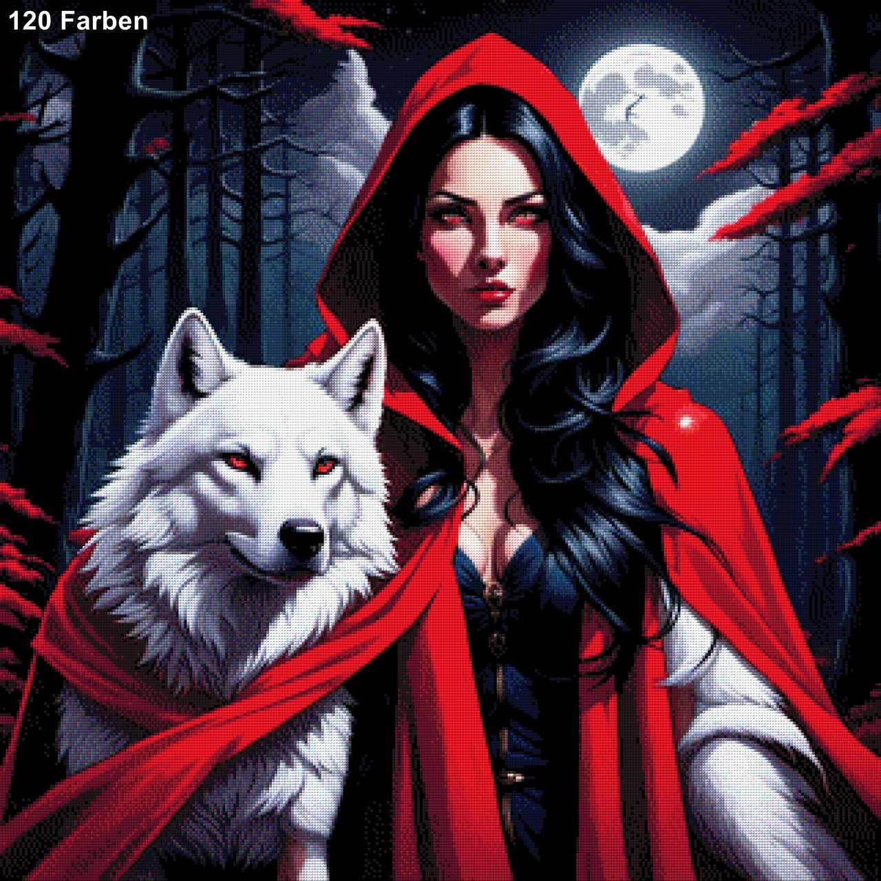Rotkäpchen mit Wolf - Diamond Painting