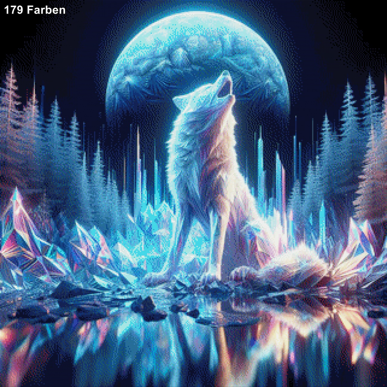 Kristallwolf - Diamond Painting