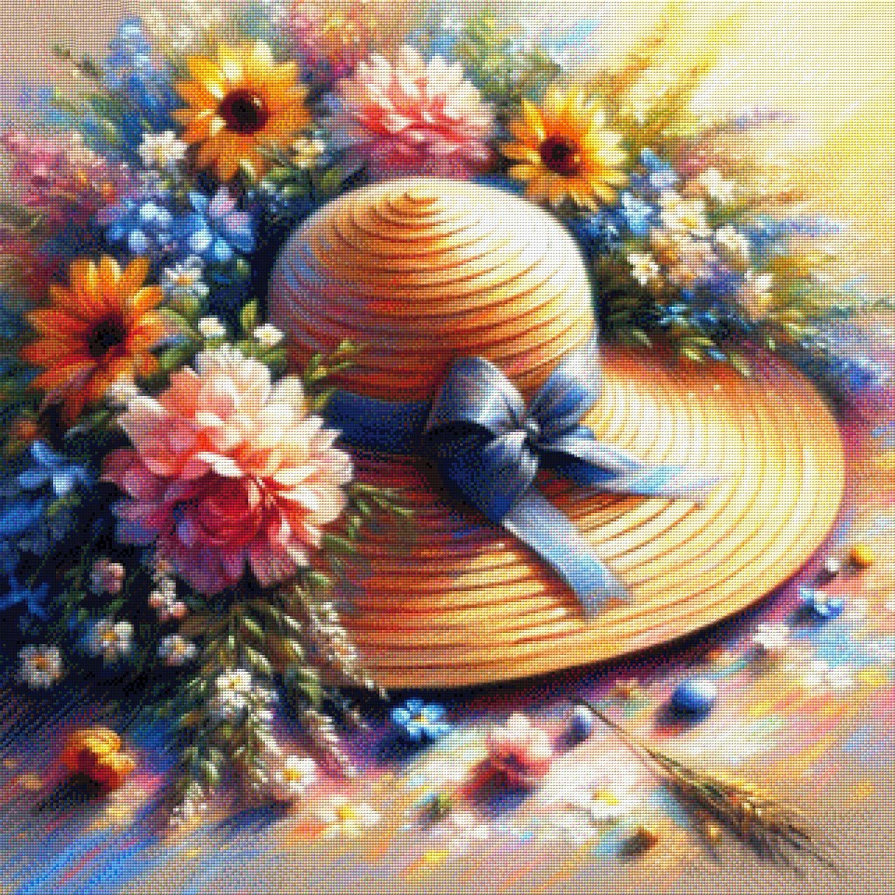 Strohhut - Diamond Painting