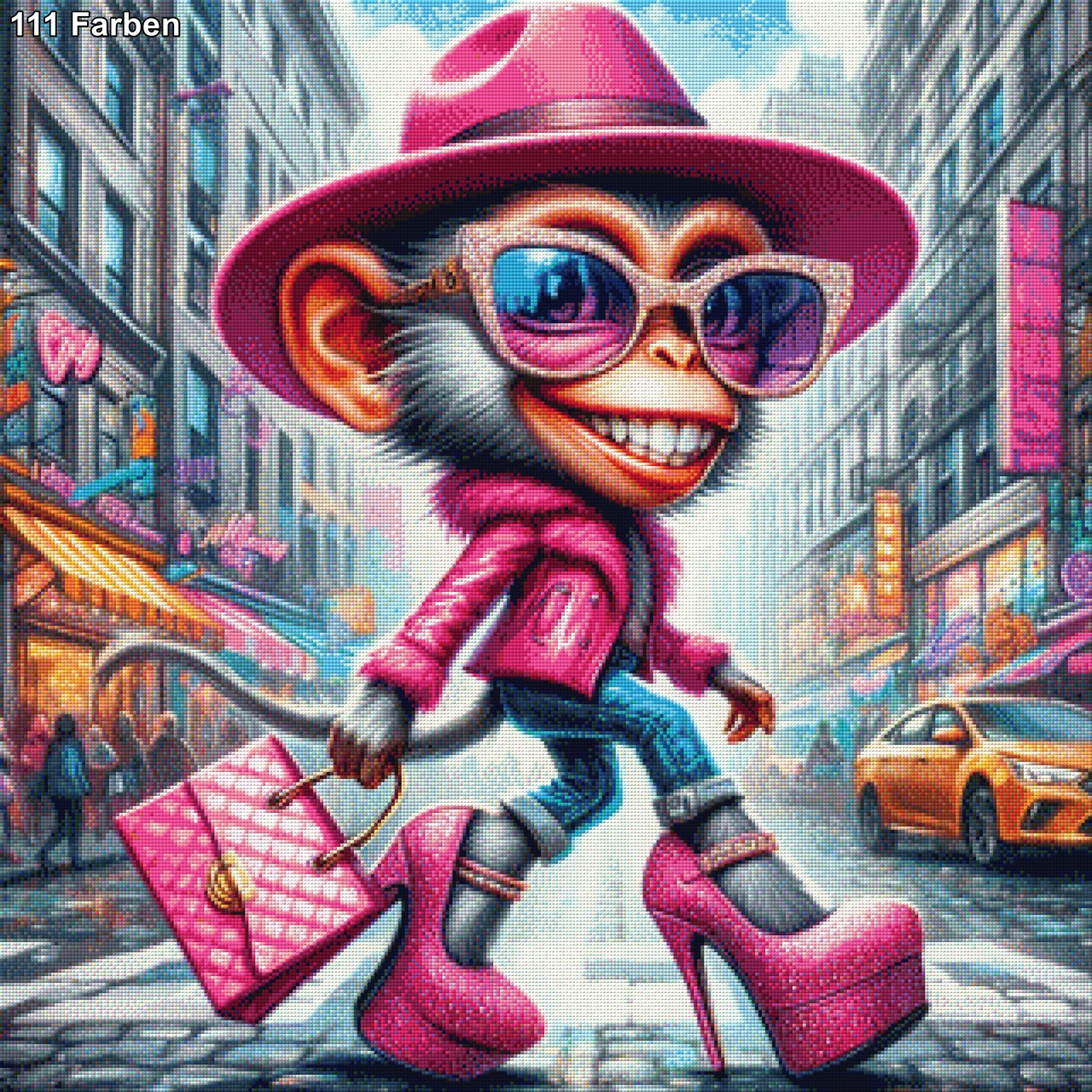 Affenlady - Diamond Painting