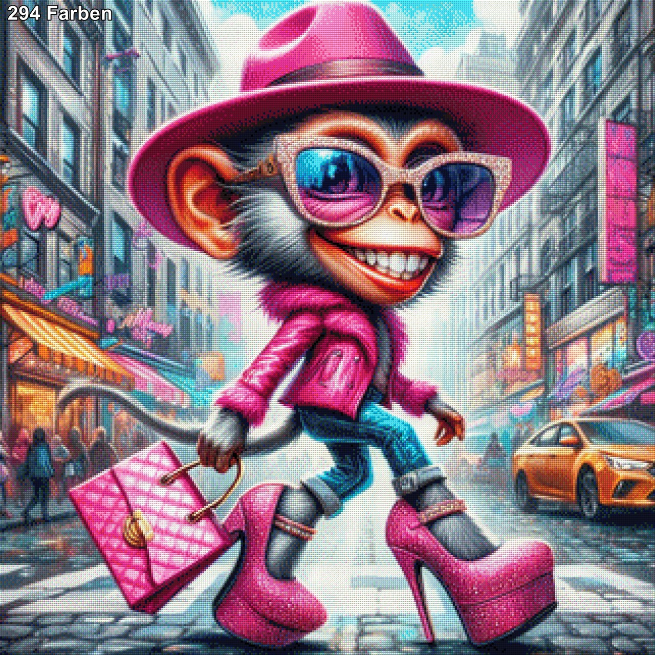 Affenlady - Diamond Painting