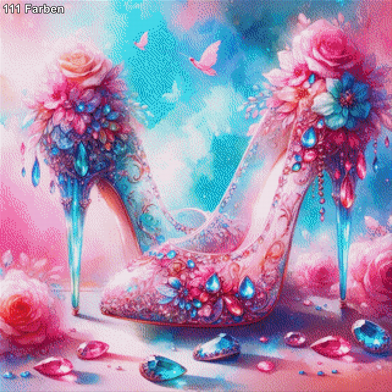 Glas High Heels - Diamond Painting