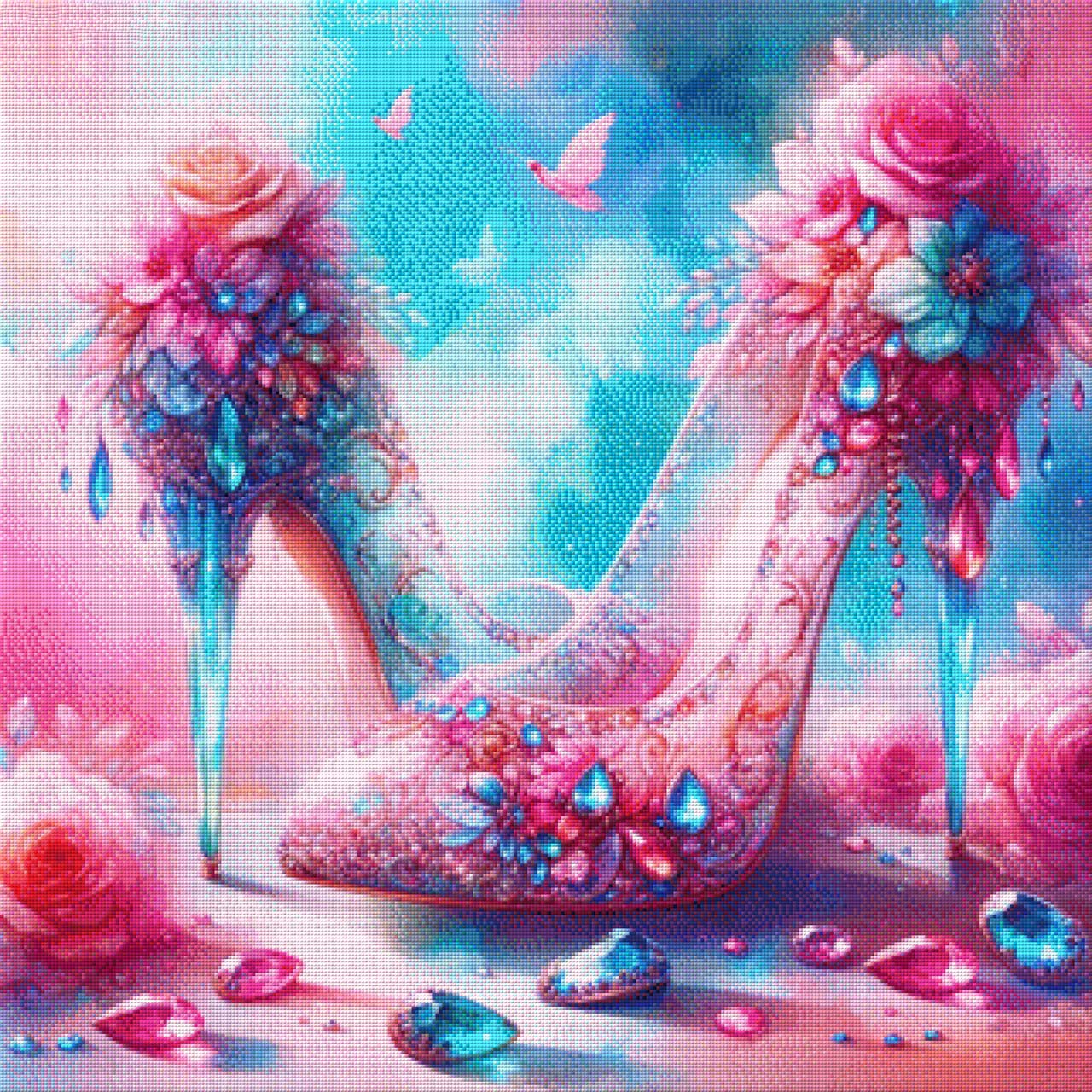 Glas High Heels - Diamond Painting