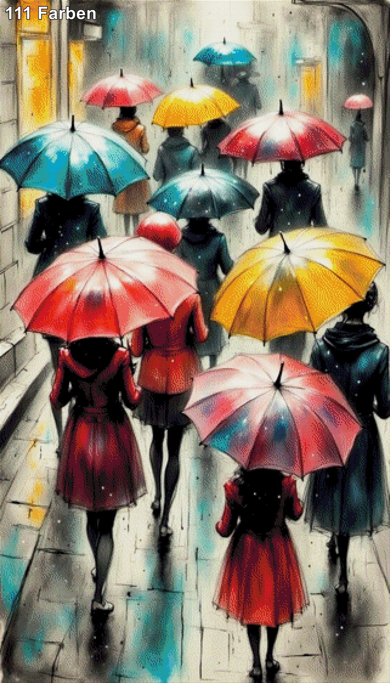Bunte Schirme - Diamond Painting