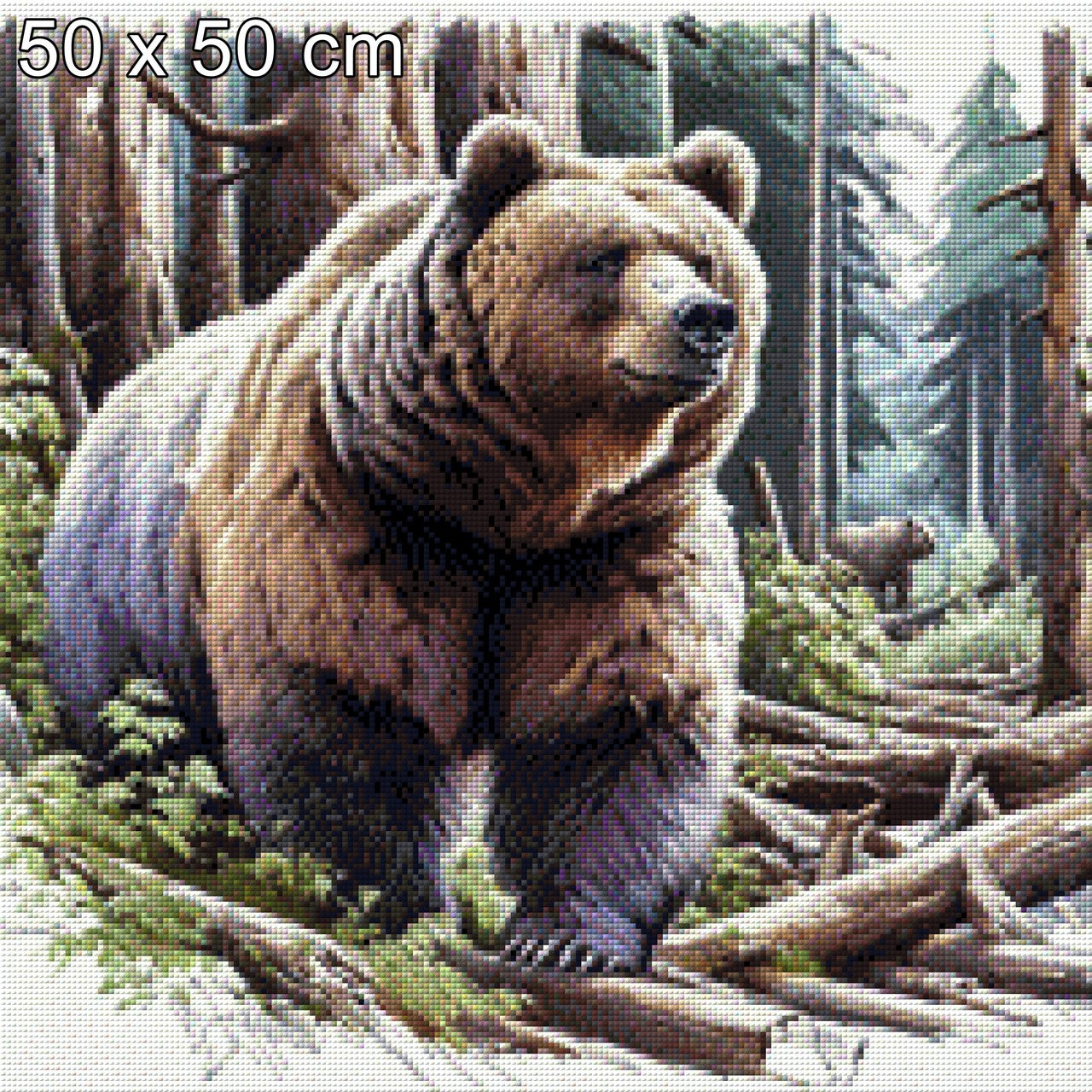 Waldtatze, Bär im Wald - Diamond Painting
