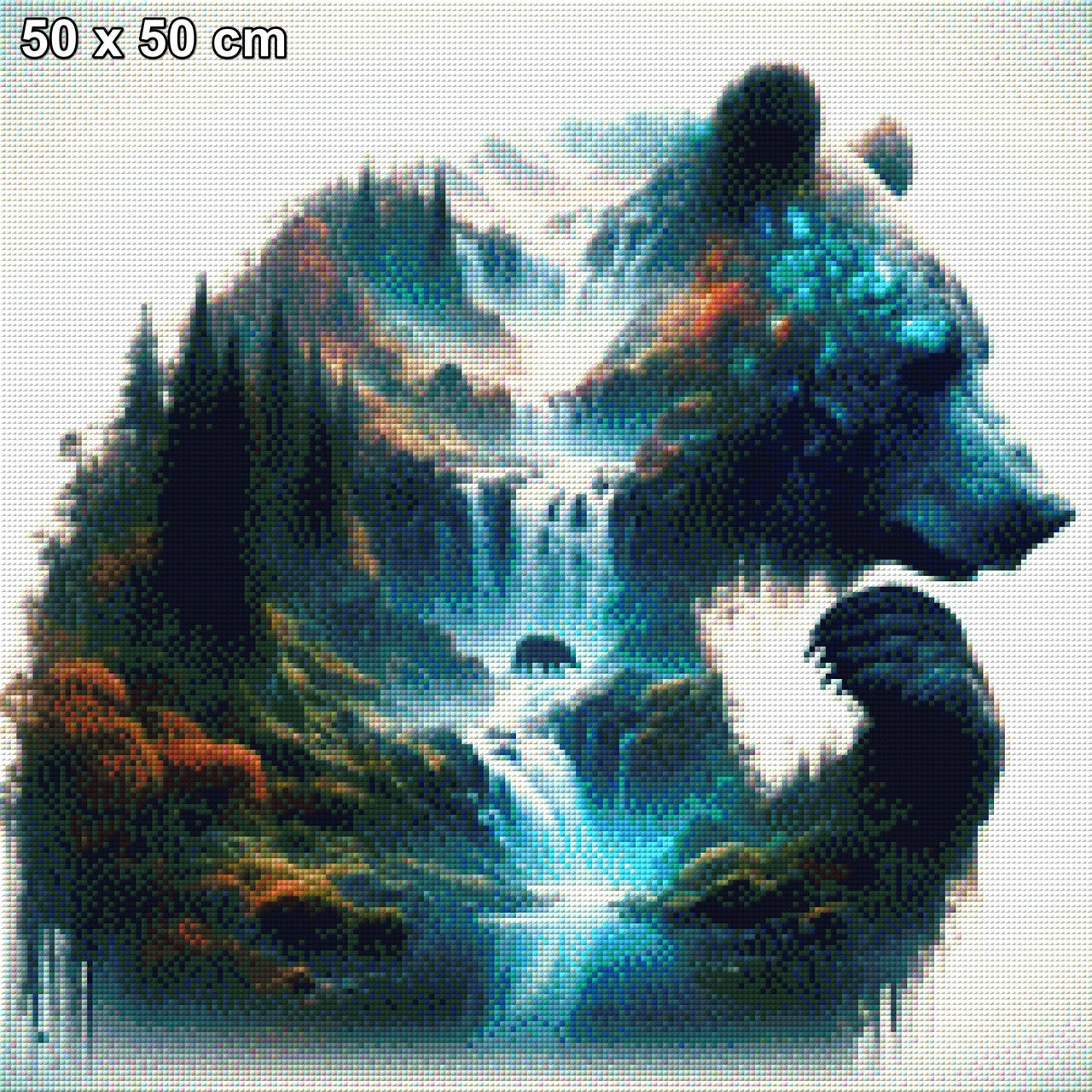 Quellbrumm, Wasserfall im Bär - Diamond Painting
