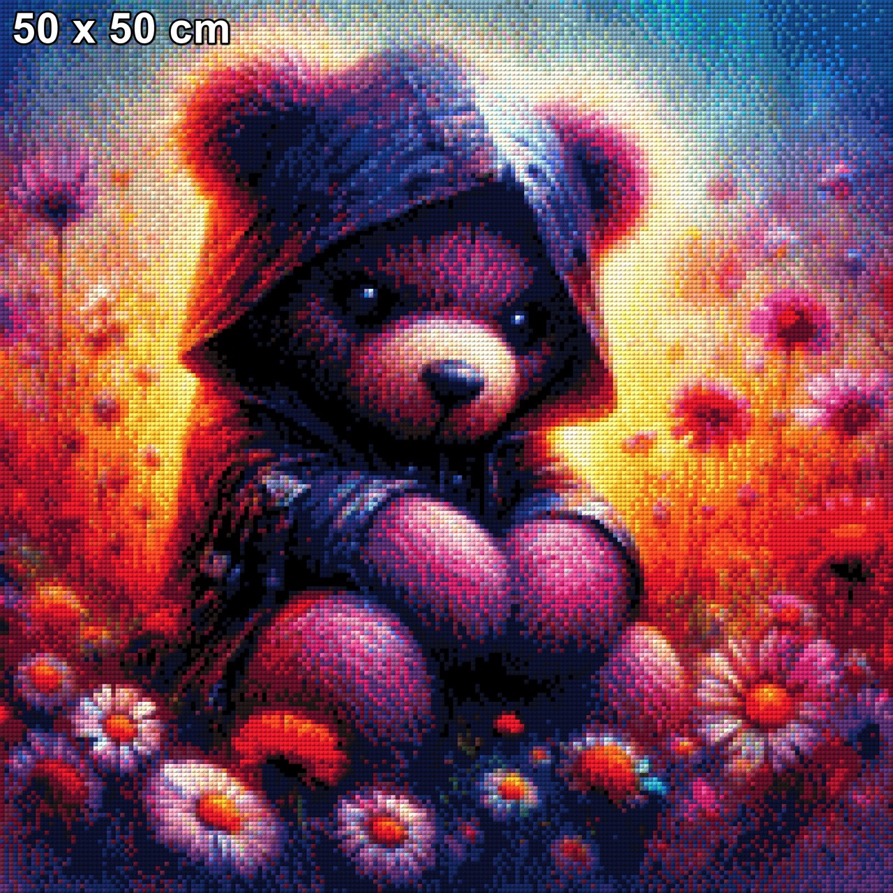 Dark Teddy, mystischer Teddybär - Diamond Painting
