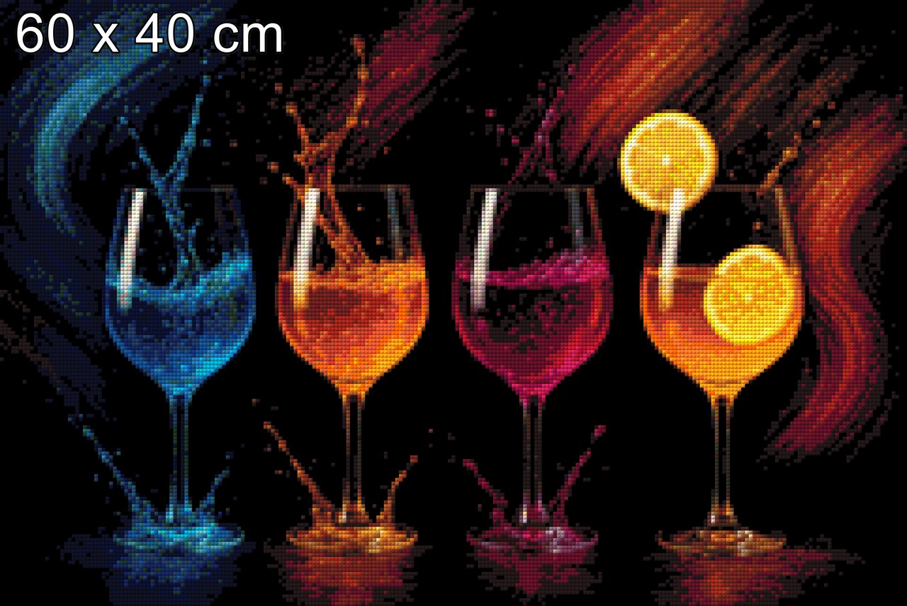 Bunte Cocktails - Diamond Painting