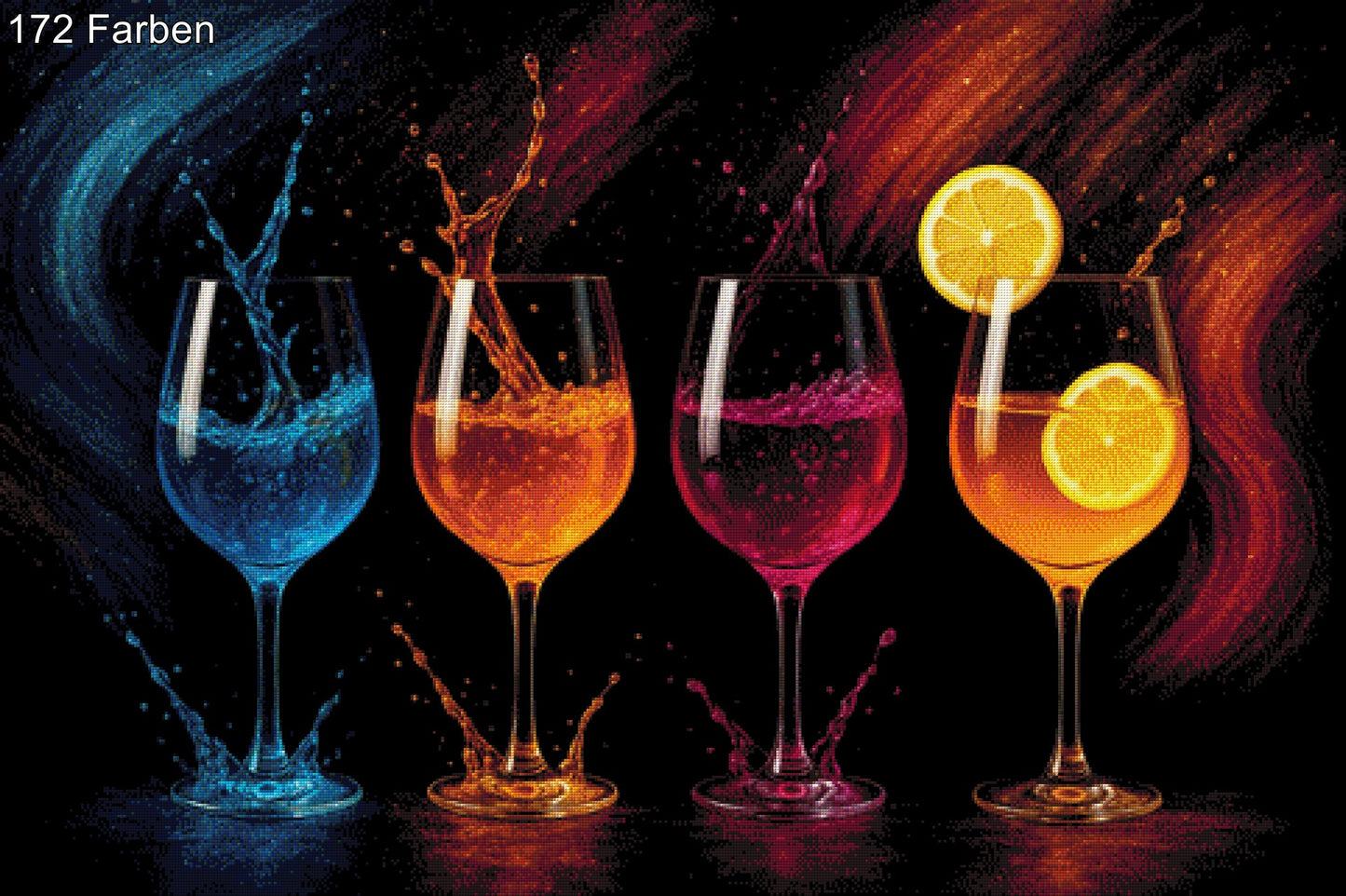 Bunte Cocktails - Diamond Painting