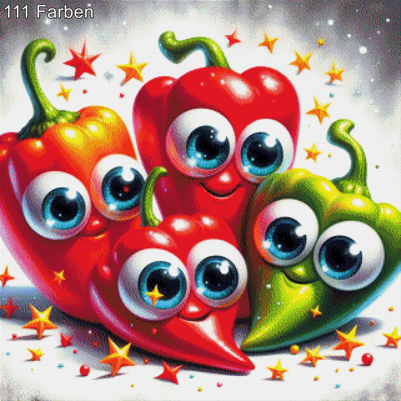 Crazy Peppers - Diamond Painting