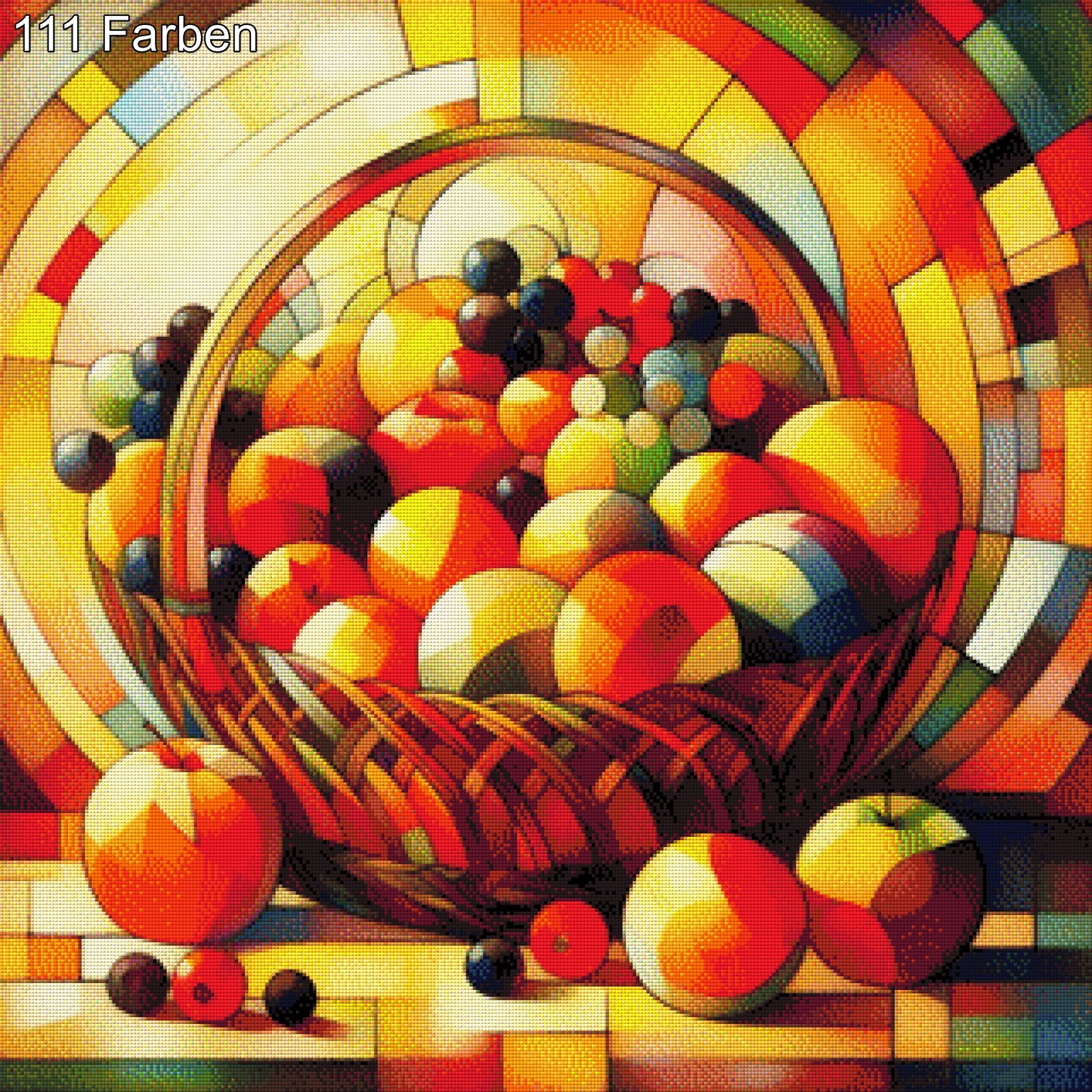 Obstkorb Abstrakt - Diamond Painting
