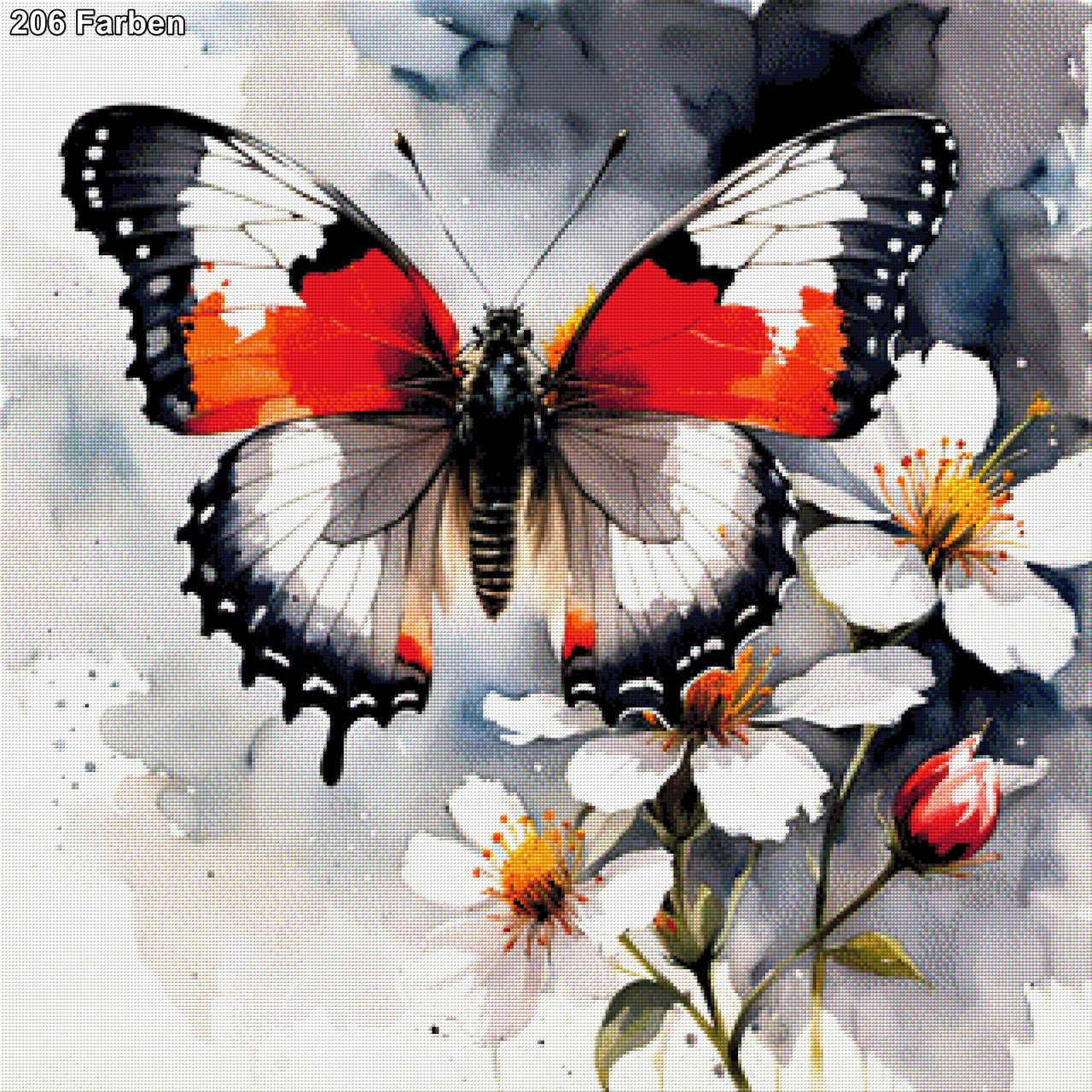 Schmetterling Rot - Diamond Painting