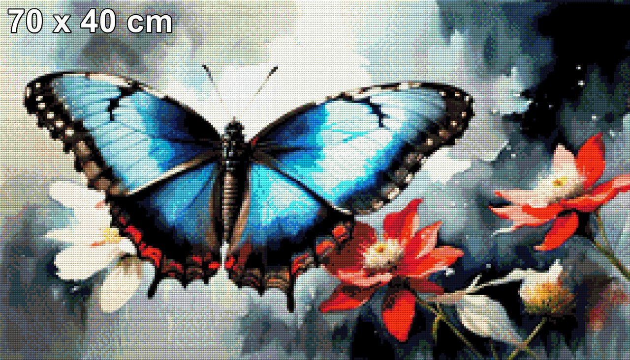 Schmetterling Blau - Diamond Painting