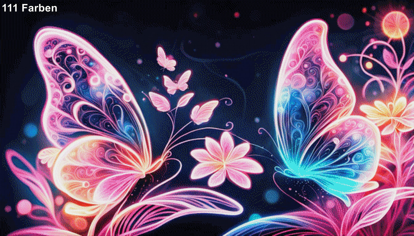 Butterfly Neon Rosa - Diamond Painting