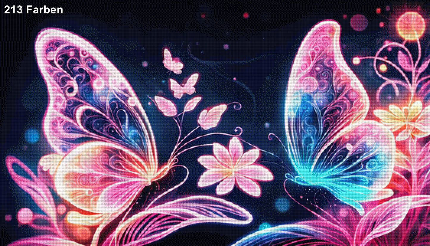 Butterfly Neon Rosa - Diamond Painting