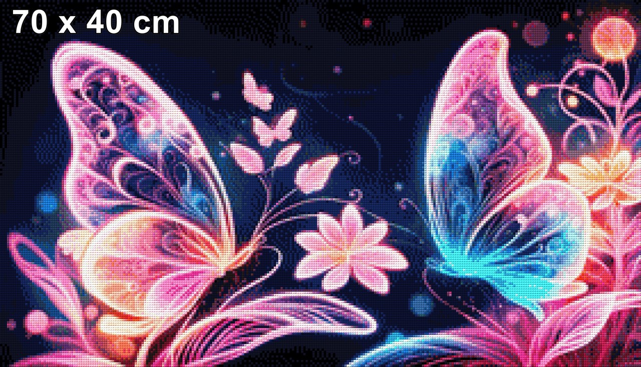 Butterfly Neon Rosa - Diamond Painting