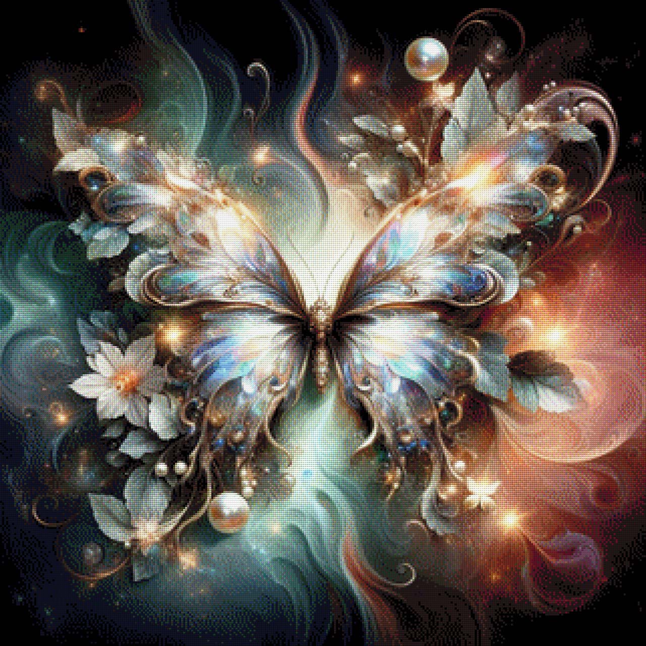 Perlmutt Butterfly - Diamond Painting