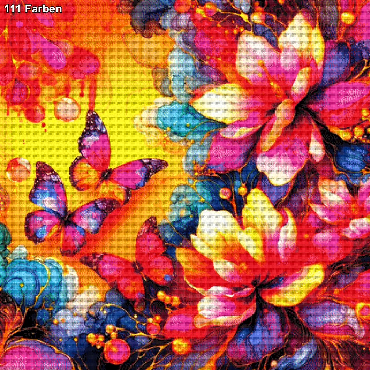 Butterfly Glasbild - Diamond Painting