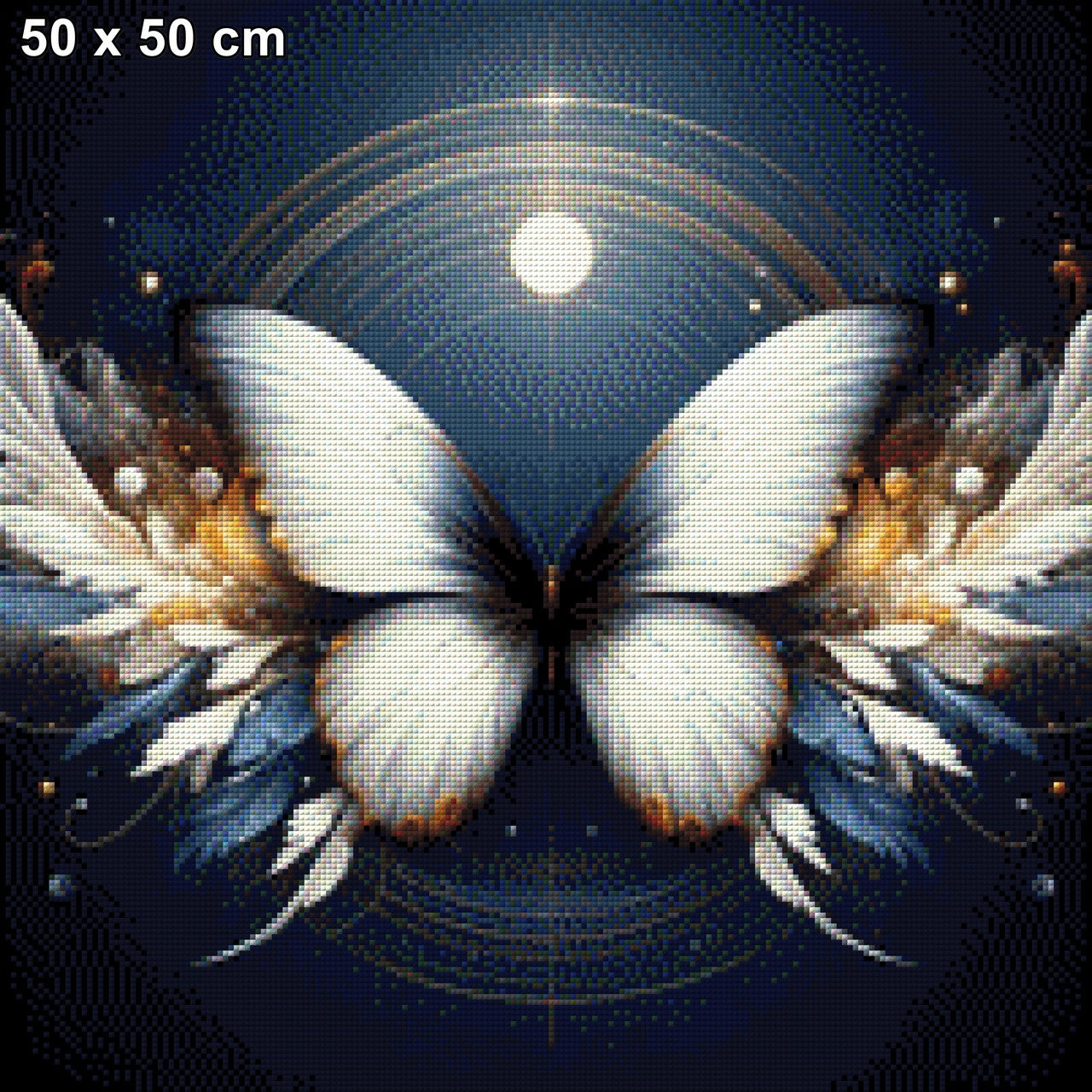 Schmetterling mit Federn - Diamond Painting