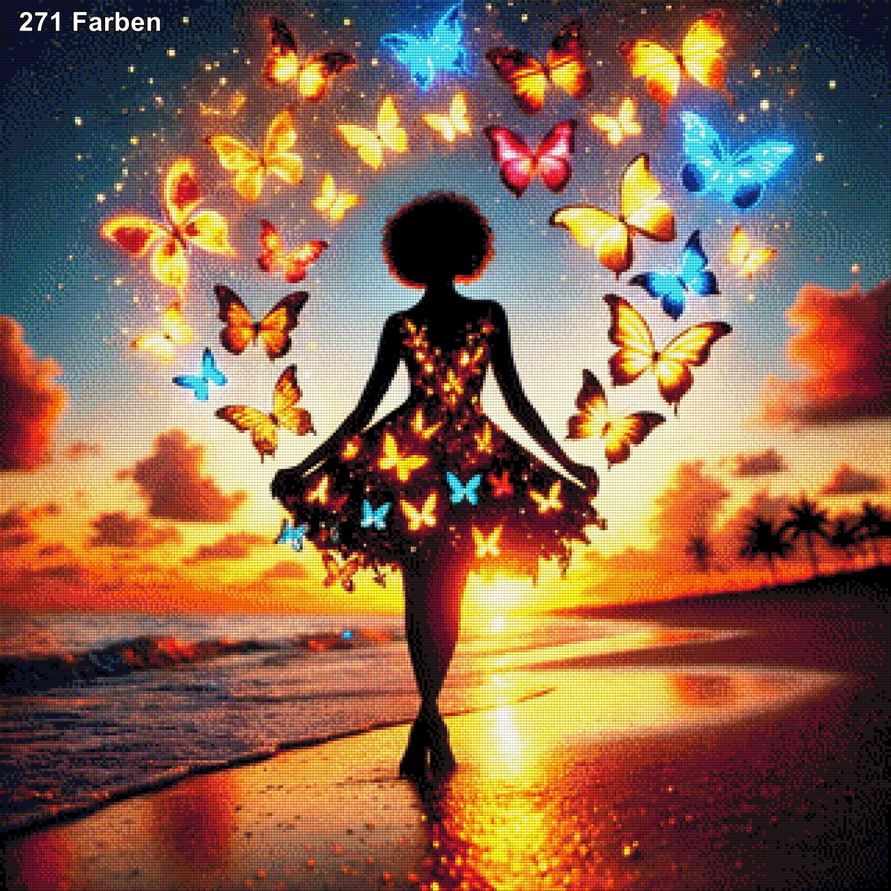 Butterfly Girl - Diamond Painting