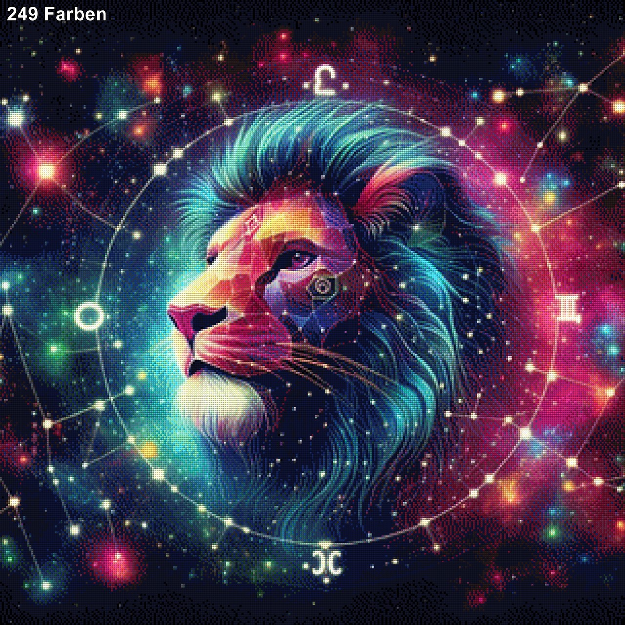 Sternzeichen Löwe - Diamond Painting