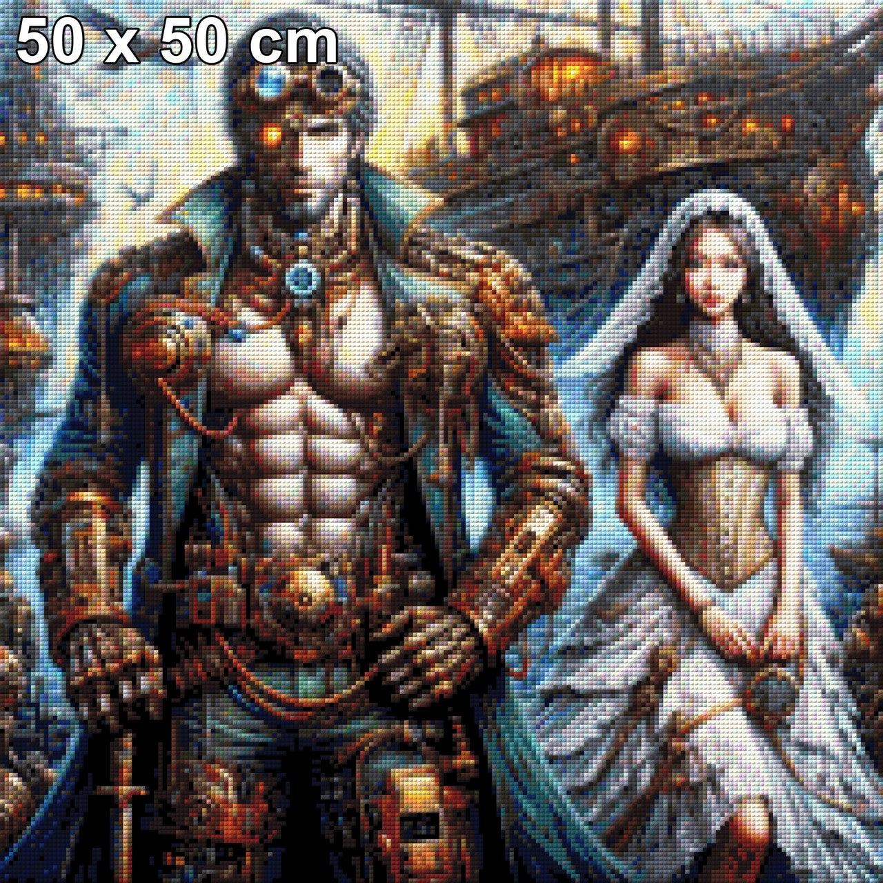 Chronoliebe, Steampunk Paar - Diamond Painting